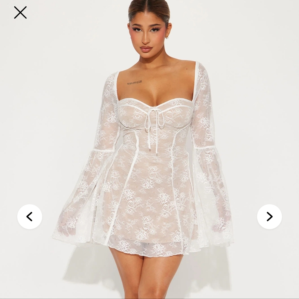 NWOT White Lace Mini Dress